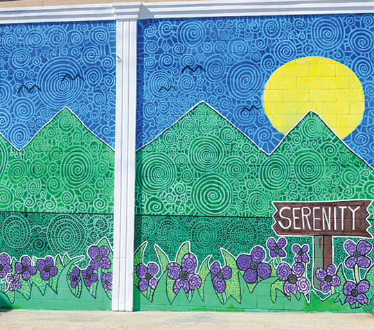 Serenity mural by Thomas Jackson and Abi Allen