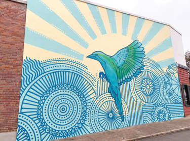 mural by Texas artist, Spread Your Wings