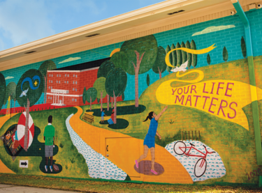 mural in 8th Street District Your Life Matters